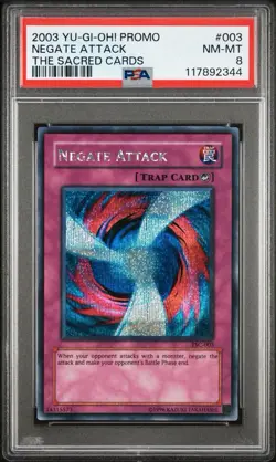 2003 Yu-Gi-Oh! Negate Attack Sacred Cards TSC Limited Edition Secret Rare PSA 8 - Image 1