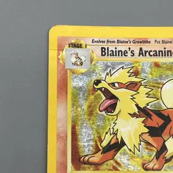 Pokemon TCG Gym Challenge Blaine's Arcanine Holo Rare Card 1/132 - Image 4