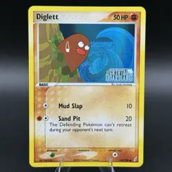 Diglett 50/100 Common Crystal Guardians Reverse Holo Pokemon Card Stamped - Image 1