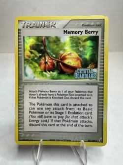 Pokemon Card - Memory Berry Crystal Guardians 80/100 Reverse Holo Stamped - LP - Image 1