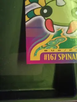 Pokemon Card - Spinarak #167 - Johto Series - Topps Non-Foil Lightly Played - Image 2
