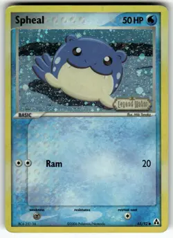 Spheal 65/92 Legend Maker LP Pokemon Card TCG STAMPED - Image 1