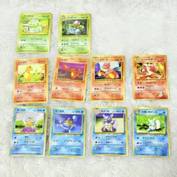 Pokemon Card Lot 10 vintage Old Back set Japanese Starter Pokemon - Image 1