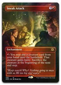 Sneak Attack (Borderless) #348 (Foil) (NM) Double Masters 2XM Magic MTG - Image 1
