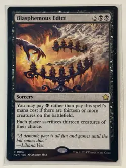 MTG Foundations #57 BLASPHEMOUS EDICT Regular Rare *NON PLAYED* - Image 1