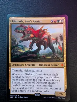 Magic the Gathering: Gishath, Sun's Avatar - Ixalan - Mythic 222 - Image 1