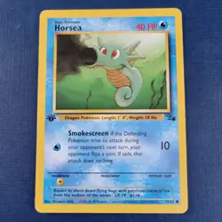 Pokemon Horsea 49/62 1st Edition Fossil Regular Moderately Playd *FREE SHIPPING* - Image 1