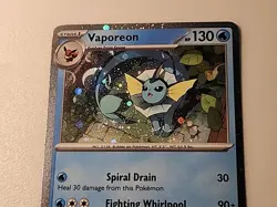 Vaporeon SVP 168 Cosmos Holo Black Star Promo Prismatic Evolutions Pokemon TCG - Image 3