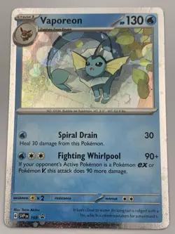 Pokemon Prismatic Evolution Vaporeon 168 Black Star Promos Cosmos Holo Rare NM - Image 2