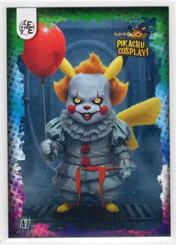 POKEMON PIKACHU COSPLAY - ( CLOWN ) IT # 47 * GALAXY HOLO - BY FLASH EDITION - Image 1