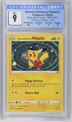 2020 Pokemon Special Delivery Pikachu SWSH074 CGC 9 - Image 1