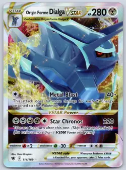 Origin Forme Dialga VSTAR 114/189 (NM) - SWSH10: Astral Radiance Pokemon TCG - Image 1