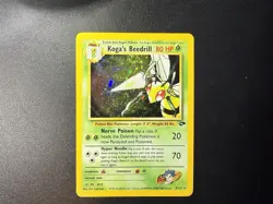 Pokemon TCG Koga's Beedrill Gym Challenge Holo Rare 9/132 Unlimited 💫SWIRL💫 - Image 1