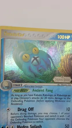 Pokemon TCG Omastar Holo Stamped 23/92 EX Legend Maker - Image 2