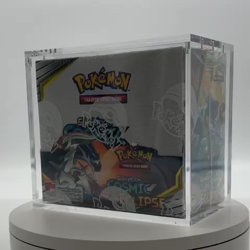 Pokemon TCG Sun & Moon Cosmic Eclipse Booster Box Sealed w/ Acrylic Case - Image 2