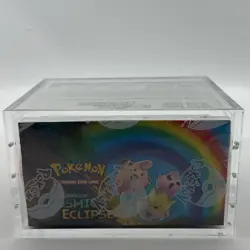 Pokemon TCG Sun & Moon Cosmic Eclipse Booster Box Sealed w/ Acrylic Case - Image 3