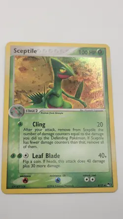 Pokemon TCG Sceptile Holo Rare 4/17 Pop Series 1 - Image 2