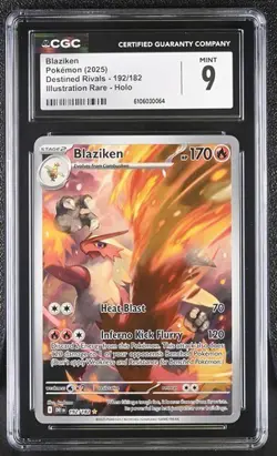 Blaziken *CGC 9* Illustration Rare *Destined Rivals* #192 * Pokemon - Image 1