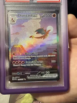 Pokemon TCG Charizard EX 199/165 151 Special Illustration Rare PSA 8 W/ Guard - Image 4