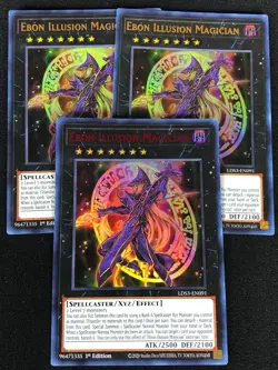 YUGIOH EBON ILLUSION MAGICIAN LDS3-EN091 1ST ULTRA X3 (NM) - Image 1