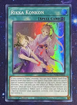 Yu-Gi-Oh! TCG, Rikka Konkon, Power of the Elements POTE-EN066 1st Ed. Super Rare - Image 1