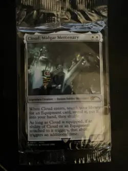 Cloud Midgar Mercenary Game Edition Foil Promo Magic The Gathering SEALED - Image 1