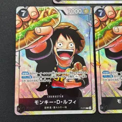 (3) One Piece Monkey D. Luffy P-075 Saikyo Jump Promo Strongest Three Brothers - Image 4