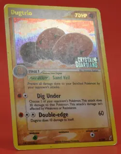 Pokemon TCG English Card ex Crystal Guardians Dugtrio 5/100 Reverse Holo Stamped - Image 3