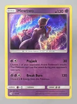 2019 Pokemon Detective Pikachu Mewtwo 12/18 Holo - Image 1