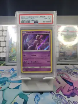 Mewtwo 12/18 Detective Pikachu Holo PSA 8 NM-MT 2019 Pokemon Card - Image 1