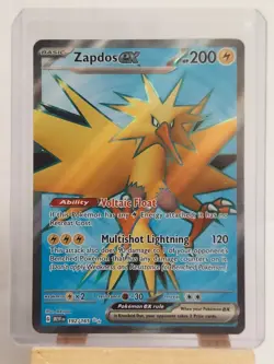 Pokemon TCG Ultra Rare Zapdos EX #192/165 Scarlet And Violet 151 - Image 2