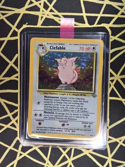 🔥 Clefable 1/64 🔥 Original Holo Rare Jungle Set Pokemon Card 1999 WOTC TCG - Image 2