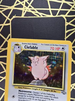 🔥 Clefable 1/64 🔥 Original Holo Rare Jungle Set Pokemon Card 1999 WOTC TCG - Image 4