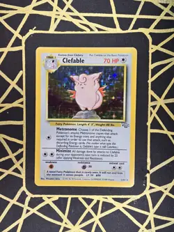 🔥 Clefable 1/64 🔥 Original Holo Rare Jungle Set Pokemon Card 1999 WOTC TCG - Image 1