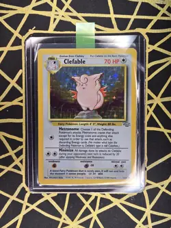 🔥 Clefable 1/64 🔥 Original Holo Rare Jungle Set Pokemon Card 1999 WOTC TCG - Image 2