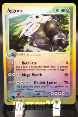 Pokemon TCG Card - Aggron 1/109 Ruby and Sapphire Reverse Holo Rare Vintage - Image 1