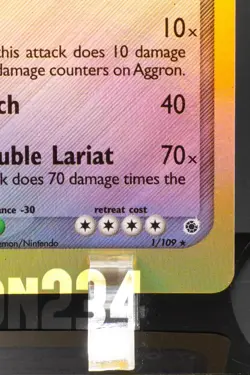 Pokemon TCG Card - Aggron 1/109 Ruby and Sapphire Reverse Holo Rare Vintage - Image 5