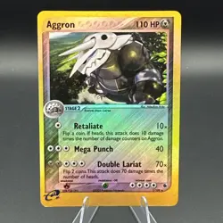 Pokemon TCG Card Aggron 1/109 Reverse Holo Rare EX Ruby & Sapphire 2003 LP * - Image 1