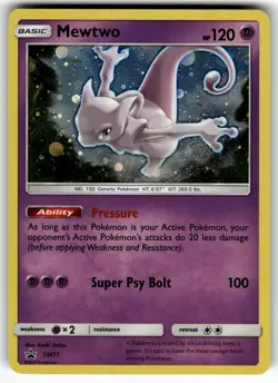 Mewtwo SM77 SM Promos LP+ Pokemon Card TCG - Image 1