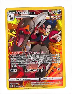 HOUNDOOM TG10/TG30, HOLO, SINGLE STRIKE, FULL ART, POKEMON CARD - Image 1