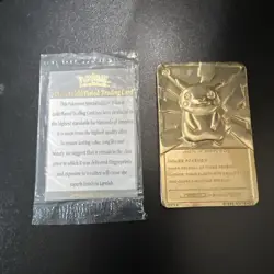 Pokemon Pikachu 23k Gold Plated Trading Card 1999 Nintendo #25 with Certificate - Image 1