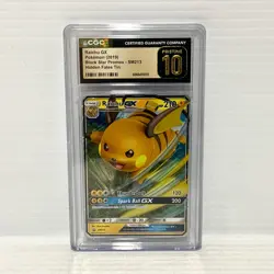 PSA CGC Pristine 10 Raichu SM213 - Hidden Fates Promo - Graded Pokemon Card - Image 1