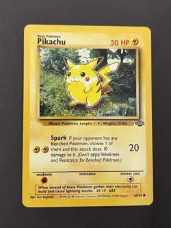 Pokemon TCG Pikachu 60/64 Jungle Regular Common English Card Basic Stage 50 HP - Image 1
