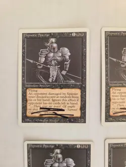 MTG 4X Hypnotic Specter SIGNED by Douglas Shuler Revised 1994 RARE! - Image 4