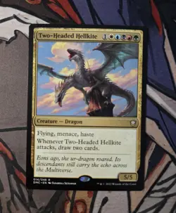 MTG Two-Headed Hellkite Dominaria United Commander - NM Regular - Image 1