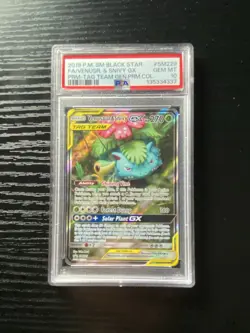 Pokemon TCG Venusaur & Snivy GX Black Star Promo SM229 Holo PSA 10! - Image 1