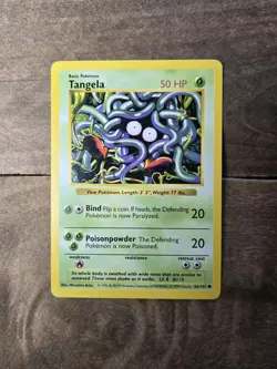 1999 Pokemon TCG - Tangela - Base Set - Shadowless - MP - 66/102 - Image 1