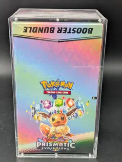 Pokemon TCG S&V Prismatic Evolutions Booster Bundle Display Case w/Acrylic Case - Image 1