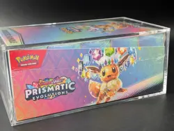 Pokemon TCG S&V Prismatic Evolutions Booster Bundle Display Case w/Acrylic Case - Image 4