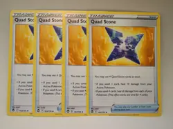 4x Pokemon TCG Quad Stone Silver Tempest 163/195 Uncommon NM/M Playset - Image 1